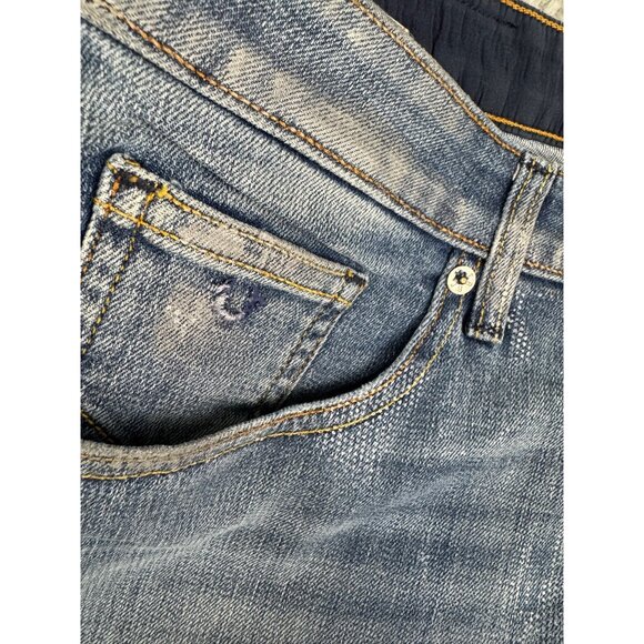 True Religion Womens Lauren Denim Shorts Size 28 Distressed Look Made In Italy N - Picture 11 of 16